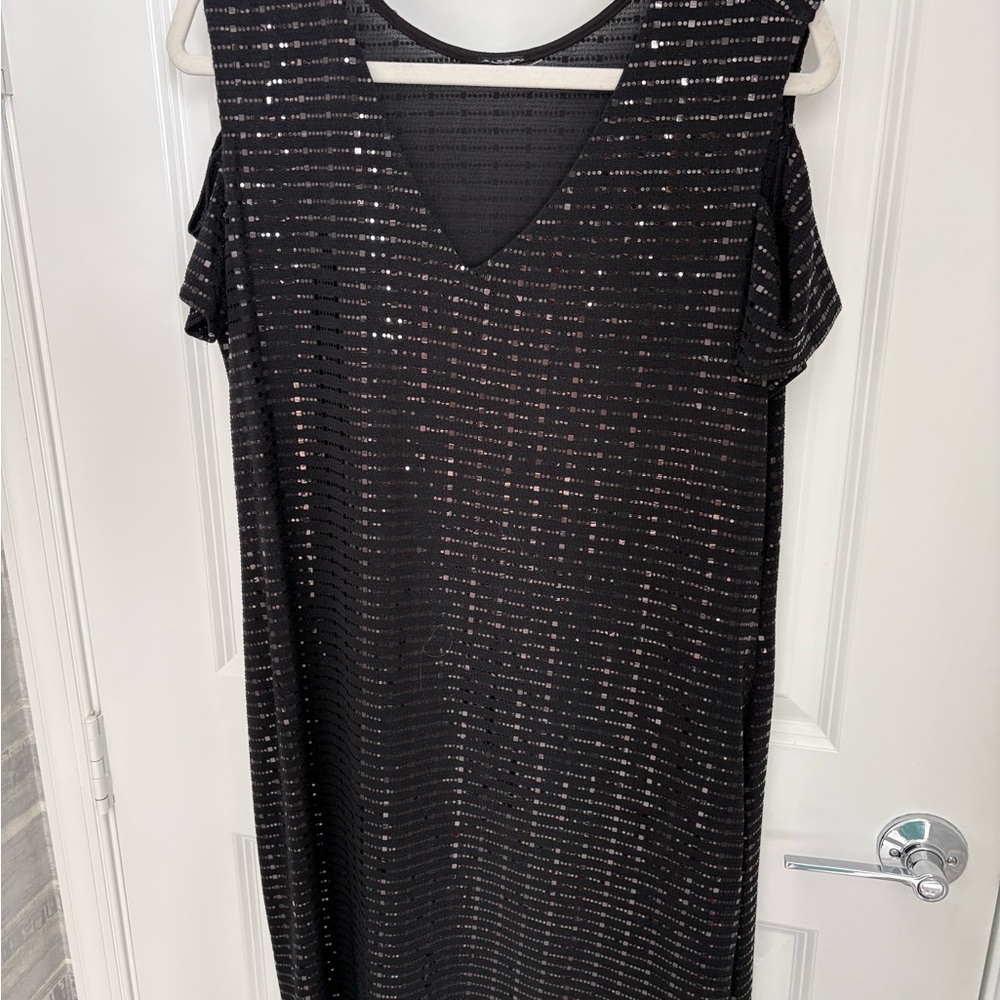 Elegant Black Sequin Dress